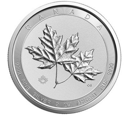 Canadian Twin Maple Leaf - 2 oz Silver Coin