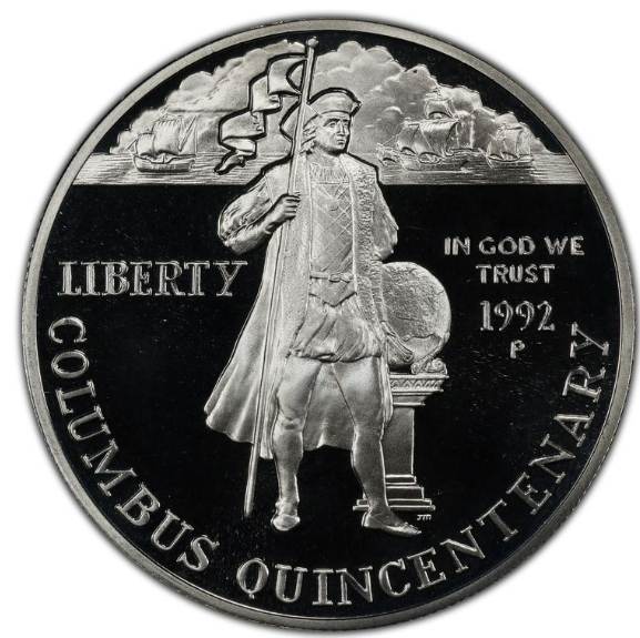 1992 Columbus Commemorative Silver Dollar Philadelphia
