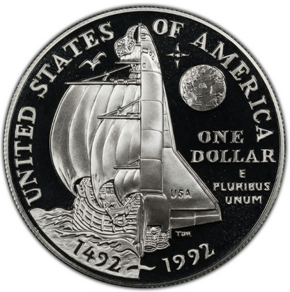 1992 Columbus Commemorative Silver Dollar Philadelphia