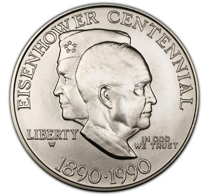 1990 Eisenhower Commemorative Silver Dollar West Point