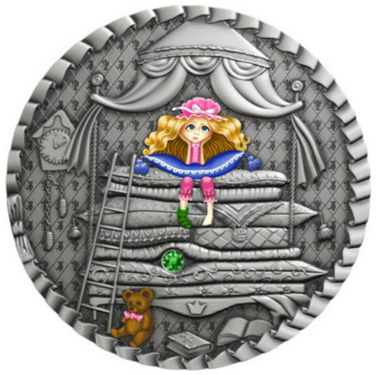 2021  Niue Silver Princess & The Pea - 1 oz  .999 Silver Coin