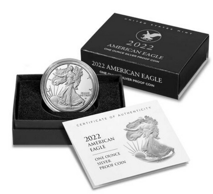 2022 American Silver Eagle - 1 Oz .999 Proof Coin