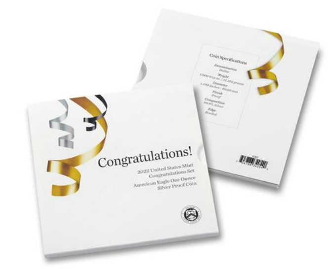 2022 American Silver Eagle - West Point Proof - Congratulations Set