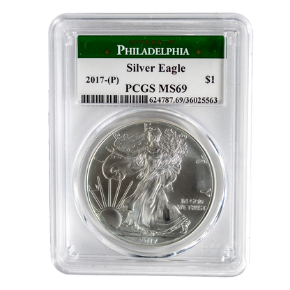 2017 (P) Silver Eagle - Business Strike - PCGS MS69 Philadelphia Label