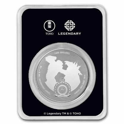 2021 Godzilla and Kong 2 pc Collection - Godzilla vs Kong Colorized 1 Oz Silver