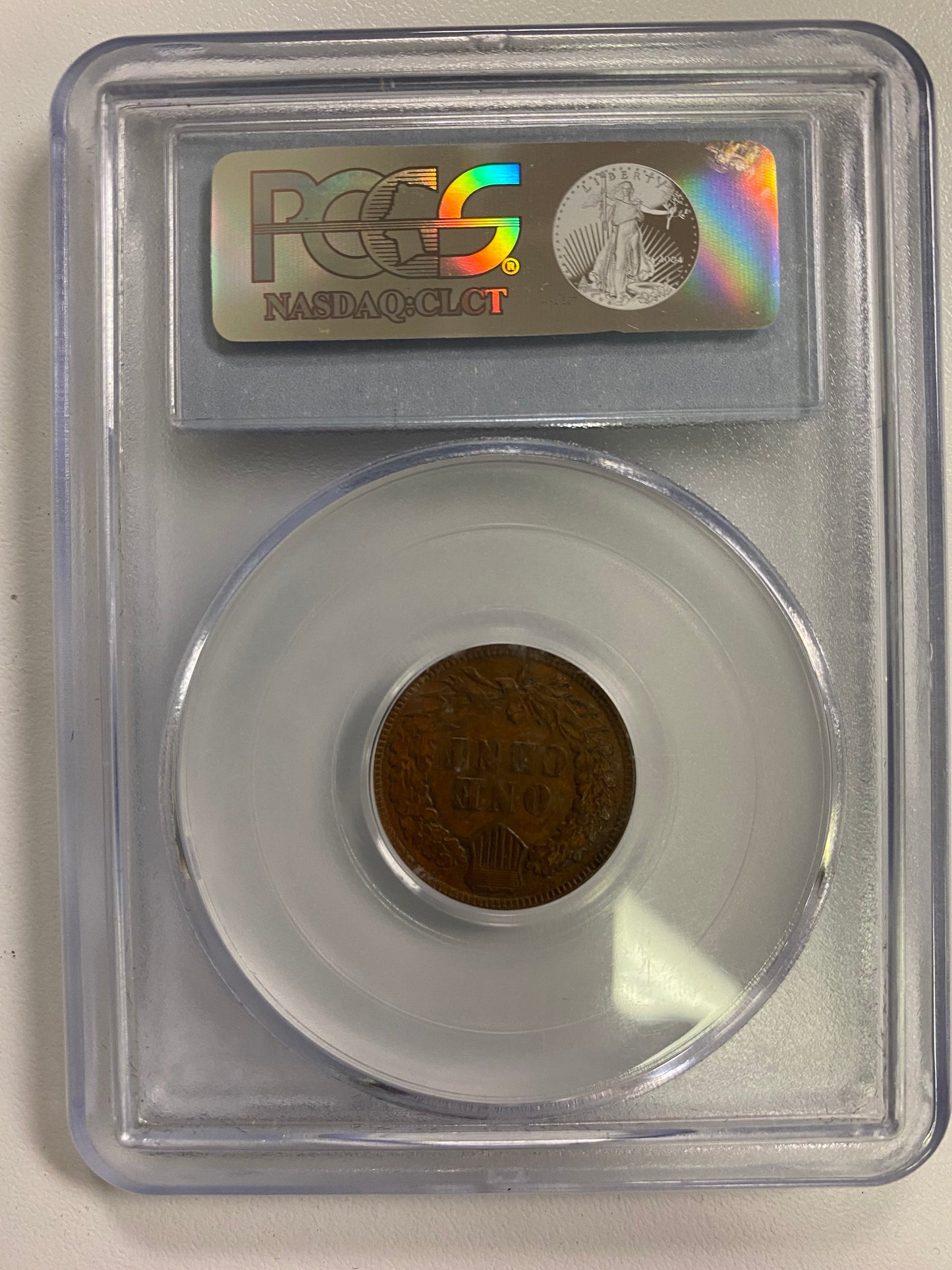 No Date Indian Cent - 50% Split Planchet - Split Off After Striking PCGS AU55