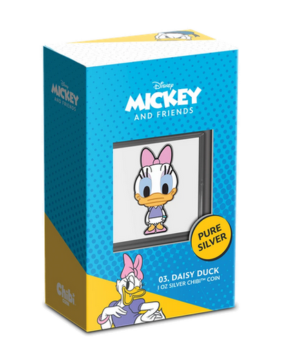 2021 Daisy Duck Chibi Collection 1 oz Silver Coin - New Zealand Mint