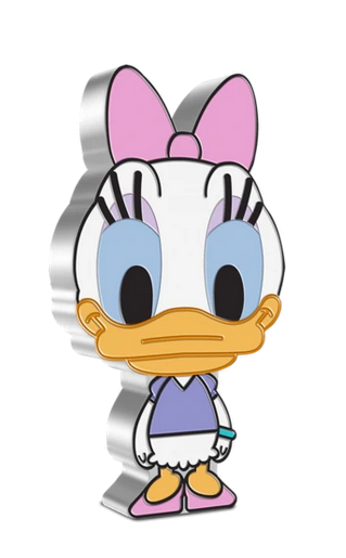 2021 Daisy Duck Chibi Collection 1 oz Silver Coin - New Zealand Mint