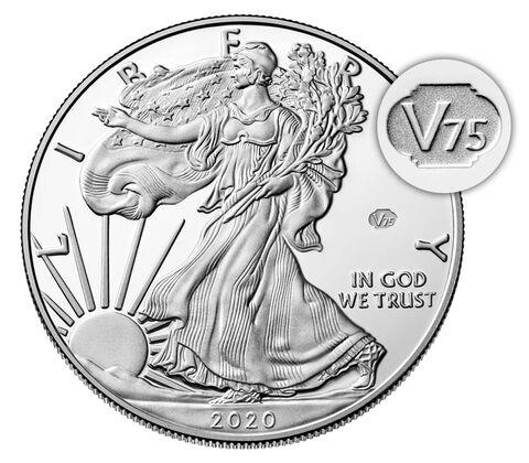 2020 Silver Eagle - End of World War 2 (WWII) Privy Mark Proof - Original Government Packaging (OGP) - CoinsTV