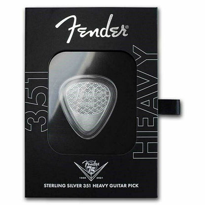 2021 Fender 351 Silver Guitar Pick - Pamp Suisse 10 Grams