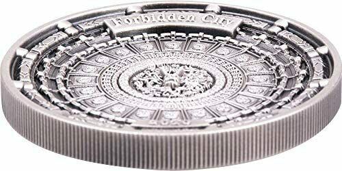 2020 Forbidden City 3 Oz Silver - Solomon Islands - 4 Layers Antiqued