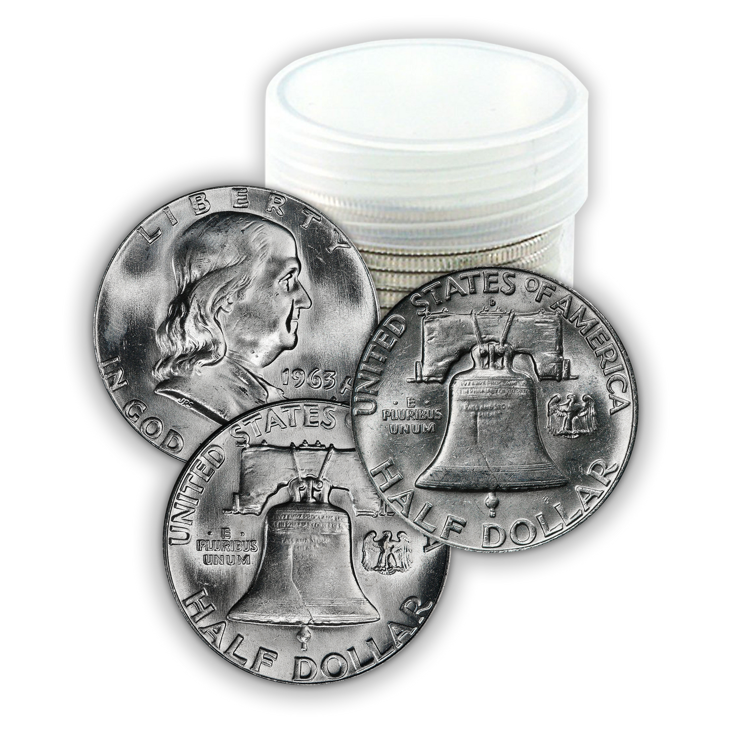 Franklin 90% Silver Half Dollar Roll of 20 - PDS - Uncirculated