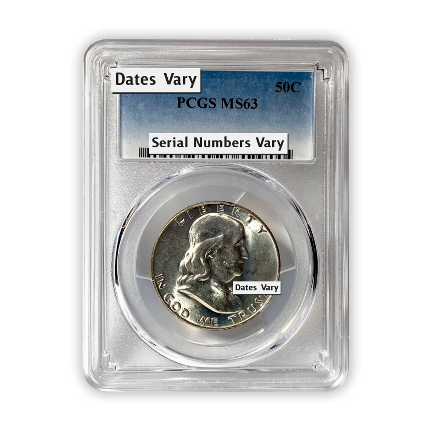 Franklin 90% Silver Half Dollar - PCGS MS63