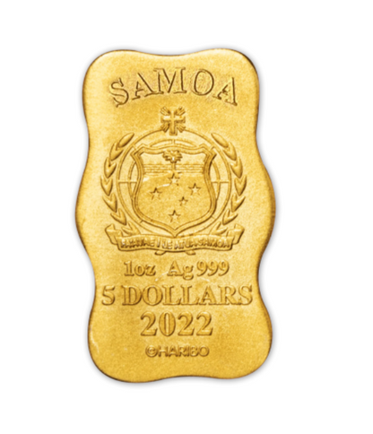 2022 Haribo Goldbear Gummy Bear Shaped 1 oz  Silver