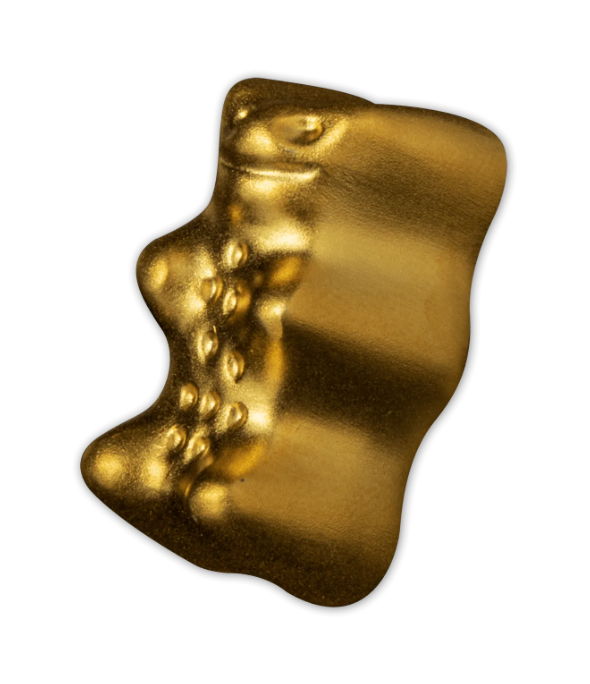 2022 Haribo Goldbear Gummy Bear Shaped 1 oz  Silver