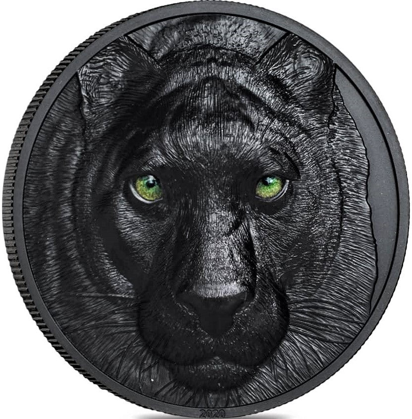 2020 2oz Silver - Hunters By Night Series - Black Panther - Palau Coin