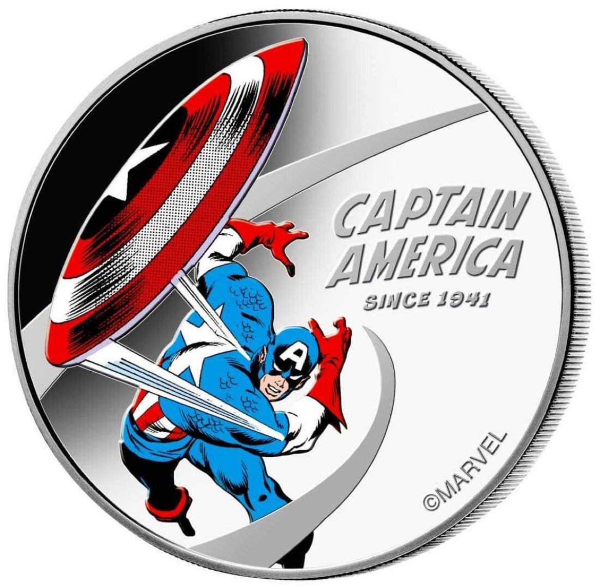 2021 Captain America 1 Oz Silver Proof - Cook Islands