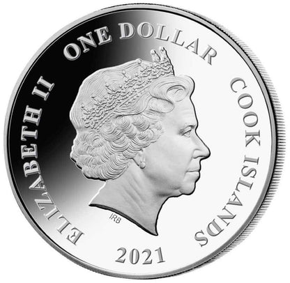 2021 Captain America 1 Oz Silver Proof - Cook Islands