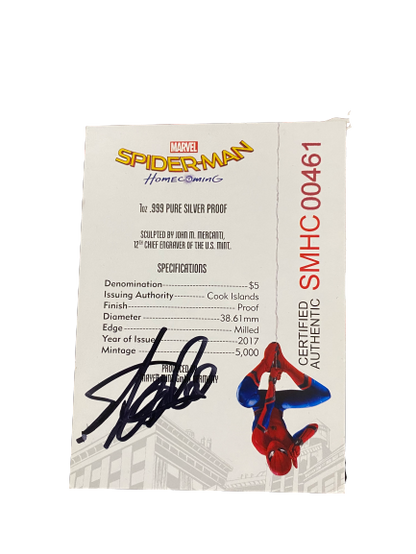 2017 Spiderman 1 Oz Silver - Homecoming - NGC MS70 Mercanti Label