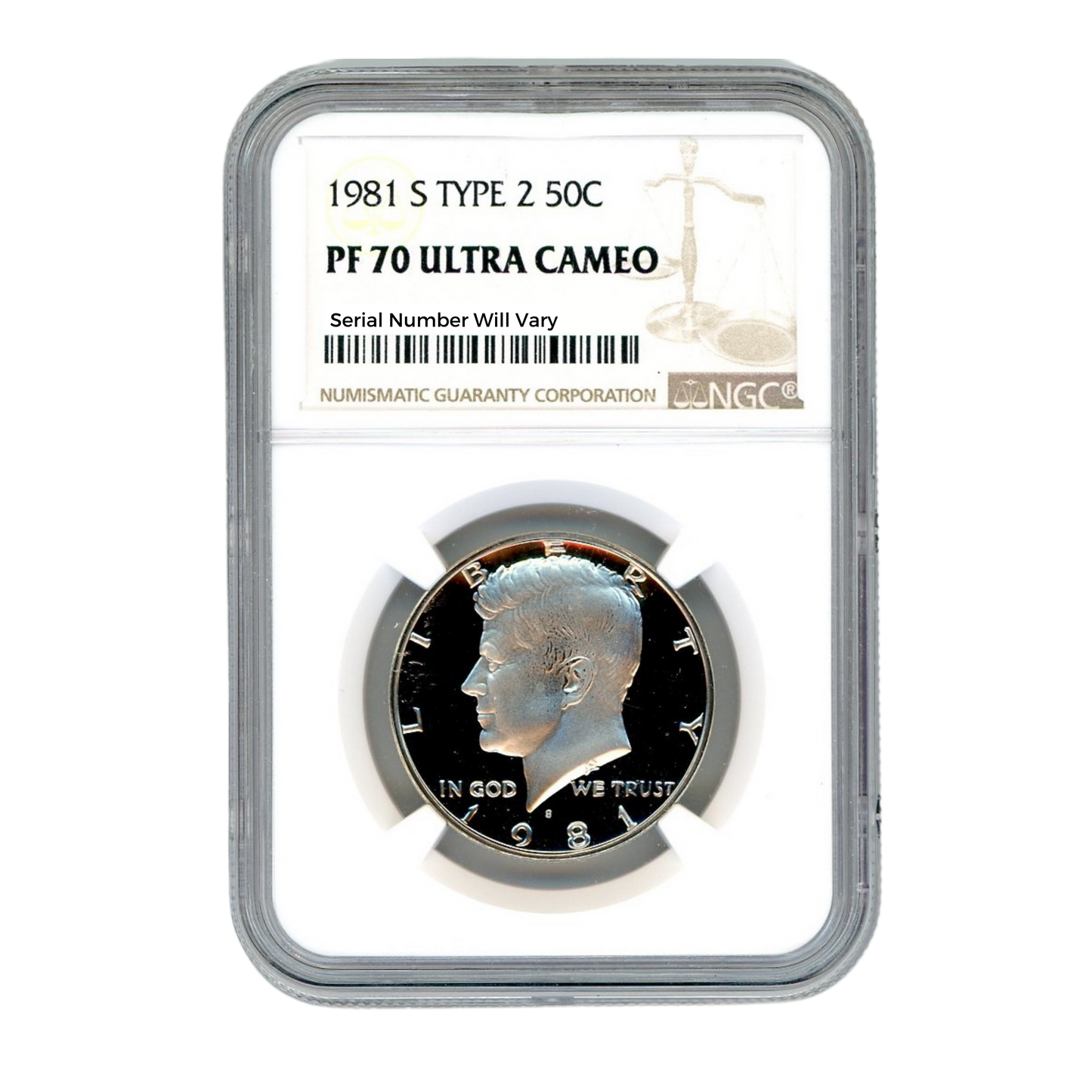 1981 S Kennedy Half Dollar Type Two - San Francisco NGC PF70 Ultra Cameo