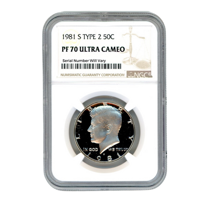1981 S Kennedy Half Dollar Type Two - San Francisco NGC PF70 Ultra Cameo