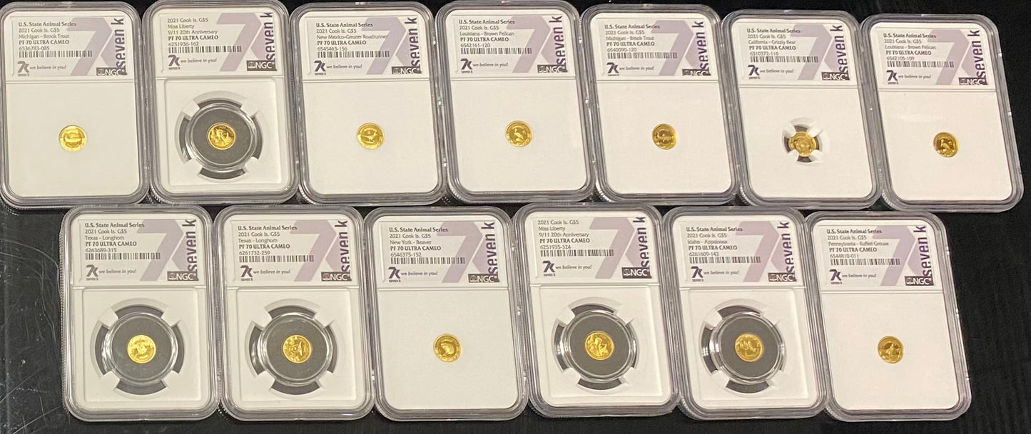 2021 United States Animal Series & Anniversary Gold Grab Bag - NGC
