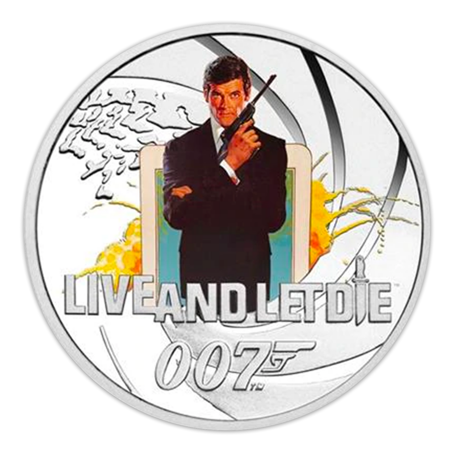 2021 James Bond 1/2oz Silver Proof Colorized 8 Coin Set