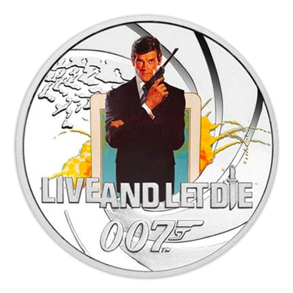 2021 James Bond 1/2oz Silver Proof Colorized 8 Coin Set