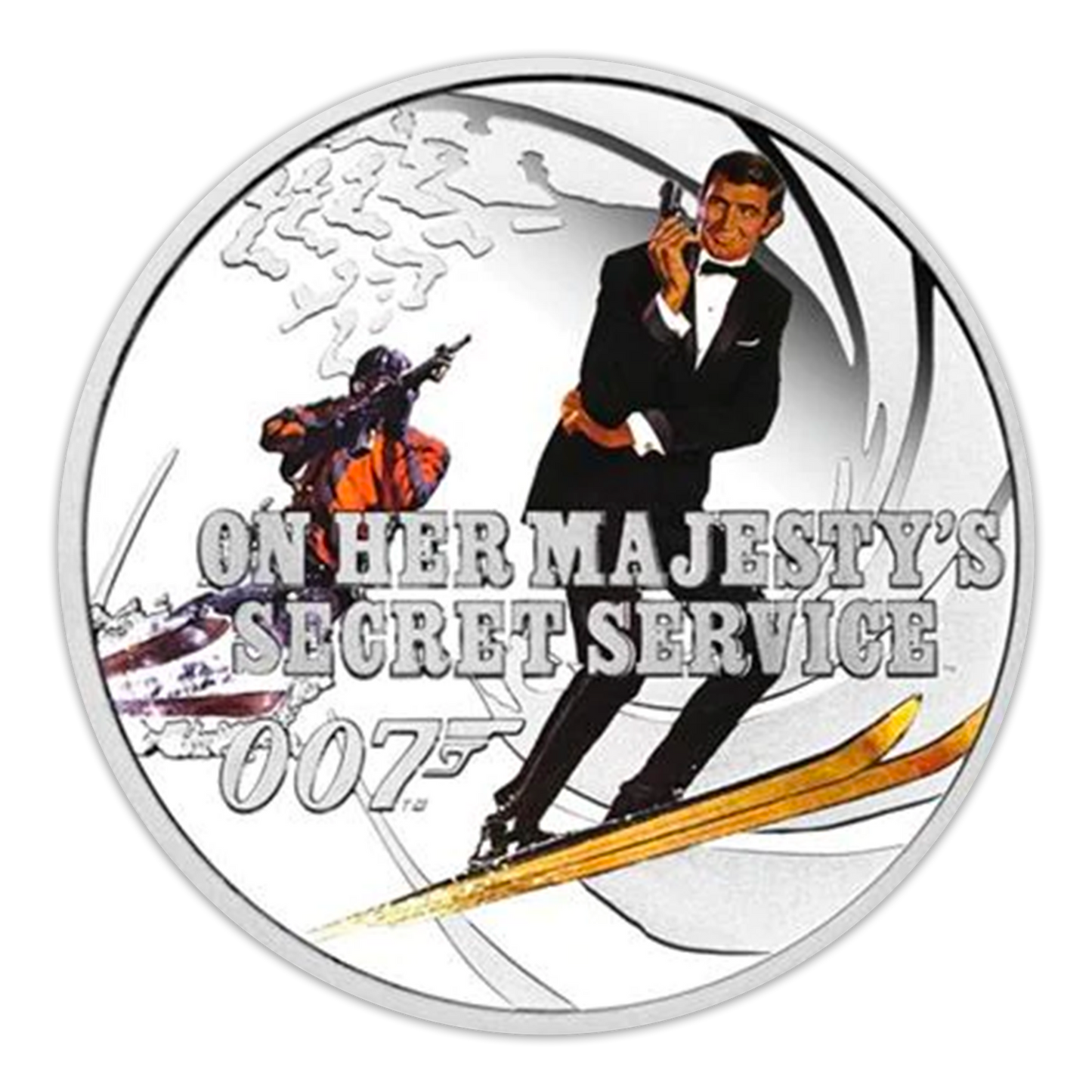 2021 James Bond 1/2oz Silver Proof Colorized 8 Coin Set