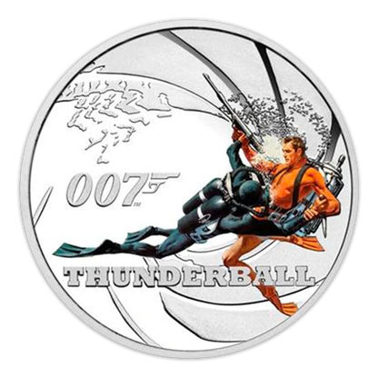 2021 James Bond 1/2oz Silver Proof Colorized 8 Coin Set