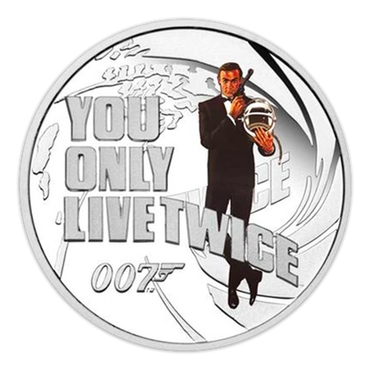 2021 James Bond 1/2oz Silver Proof Colorized 8 Coin Set