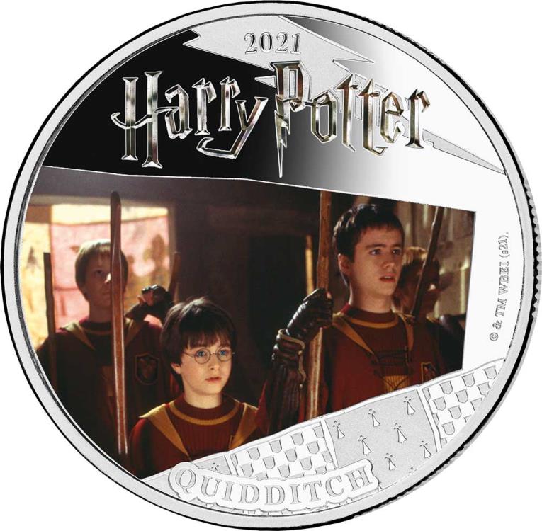 2021 Samoa Quidditch Colourised  Silver Proof Coin
