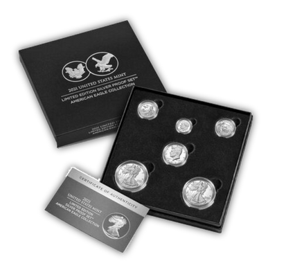 2021 American Eagle Silver Collection - Limited Designer Edition 6pc Set - OGP