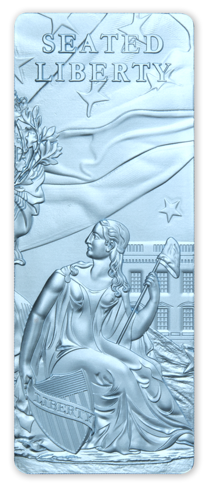 2022 Lady Liberty 1 oz .999 Silver Blue Ice 4 Bar Set - Barbados
