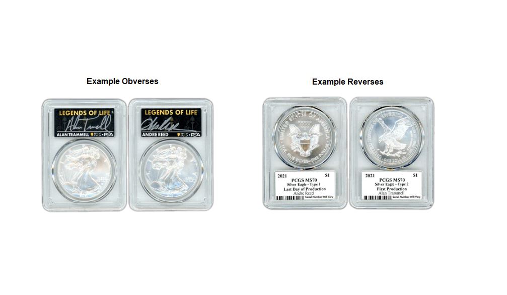 2021 Legends of Life Silver Eagle Grab Bag - PCGS Signed Labels