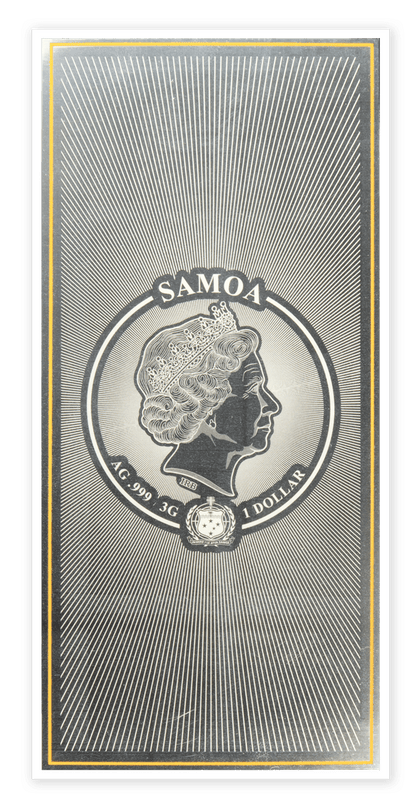 Lord of the Rings 3g Silver Note- Deluxe Packaging - Samoa