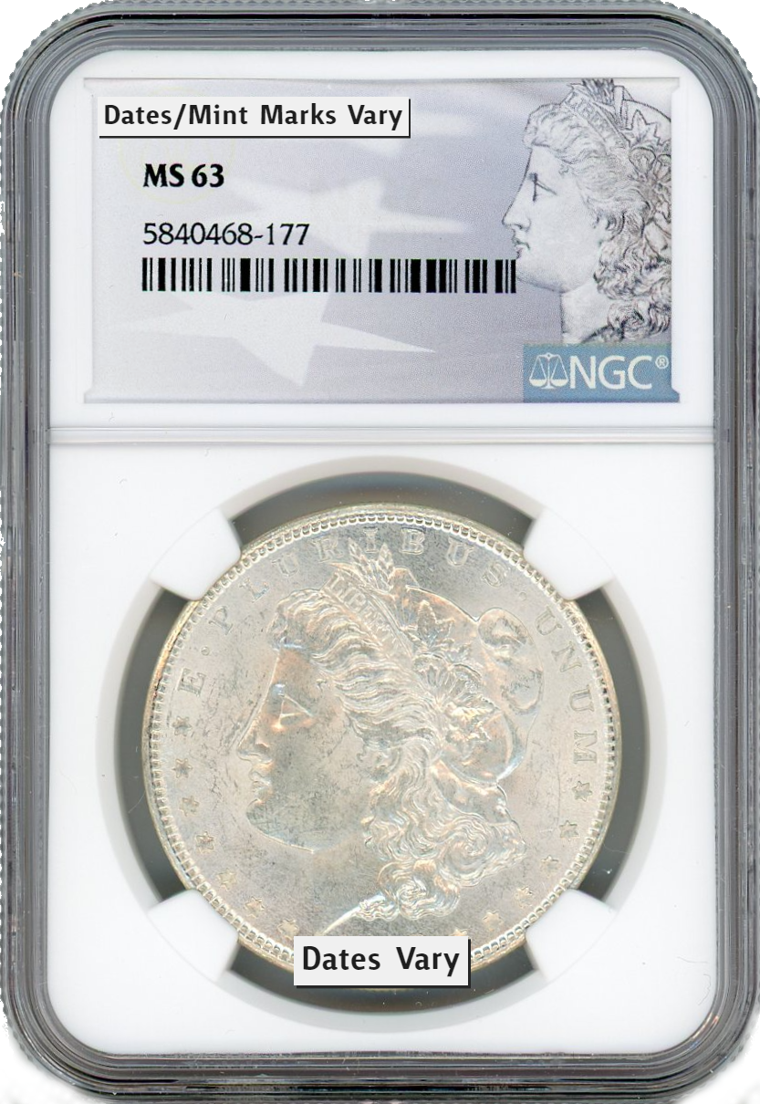 Morgan Silver Dollar - NCG MS63 - Morgan Patriot Label