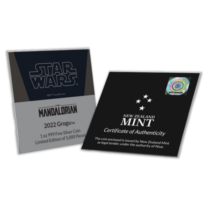 2022 Grogu Mandalorian Classic 1 Oz Silver - New Zealand Mint