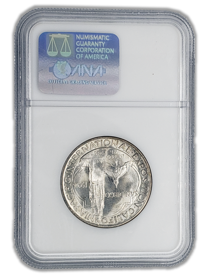 1936-D San Diego Silver Half Dollar San Francisco - NGC MS65