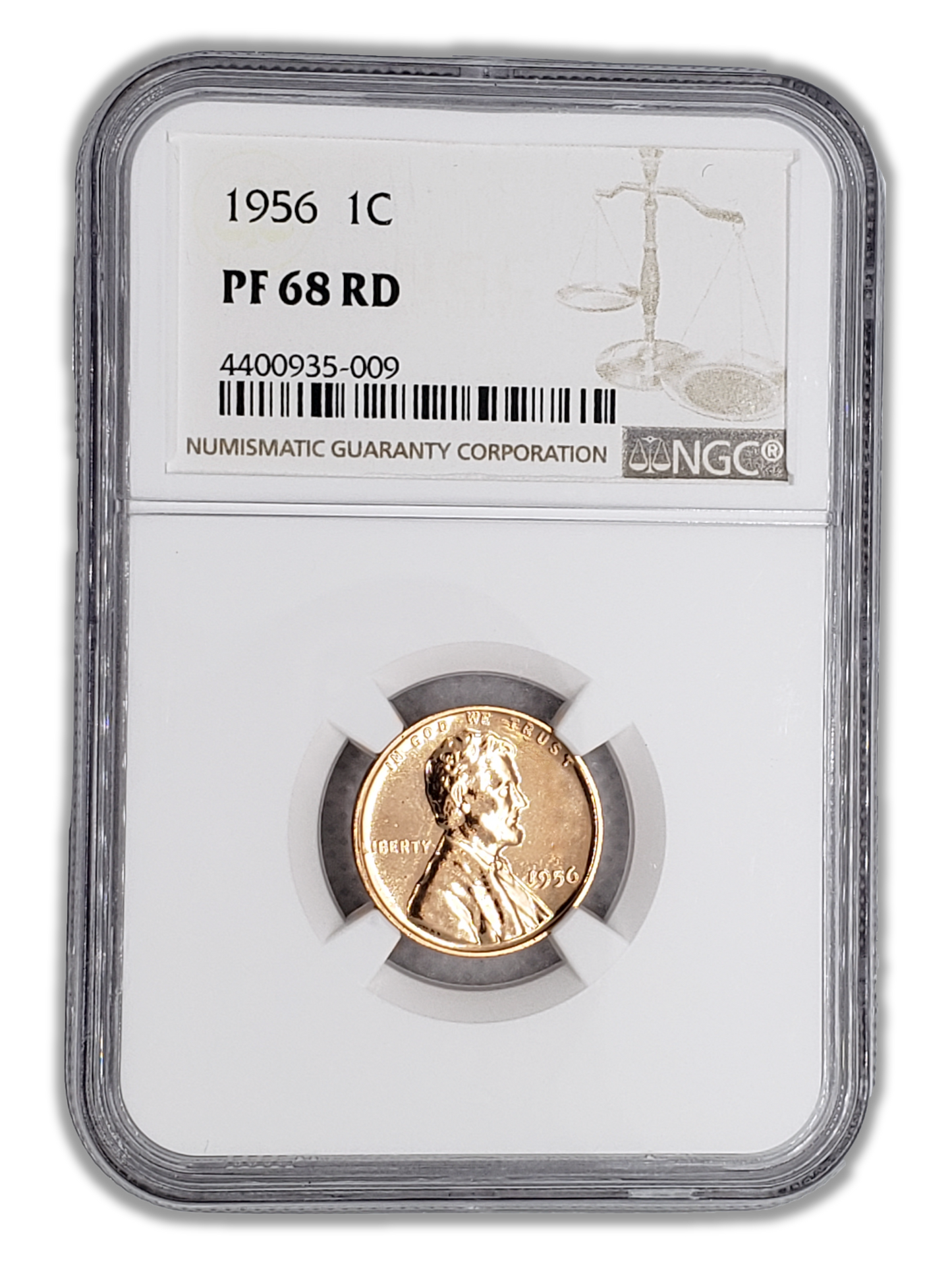 1956 Lincoln Cent Philadelphia - NGC PF68 RD