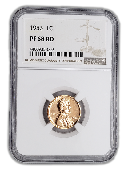 1956 Lincoln Cent Philadelphia - NGC PF68 RD