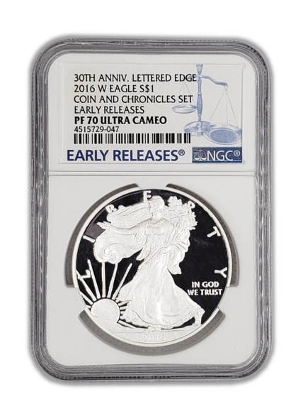 2016 Silver Eagle - 30th Anniv. Early Release NGC70 Early Release
