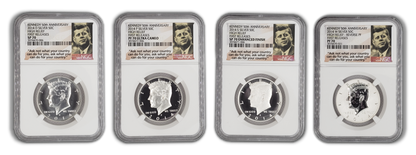 2014 Kennedy Silver Half Dollars - High Relief Early Releases - 4 pc Anniversary Set - NGC PF70