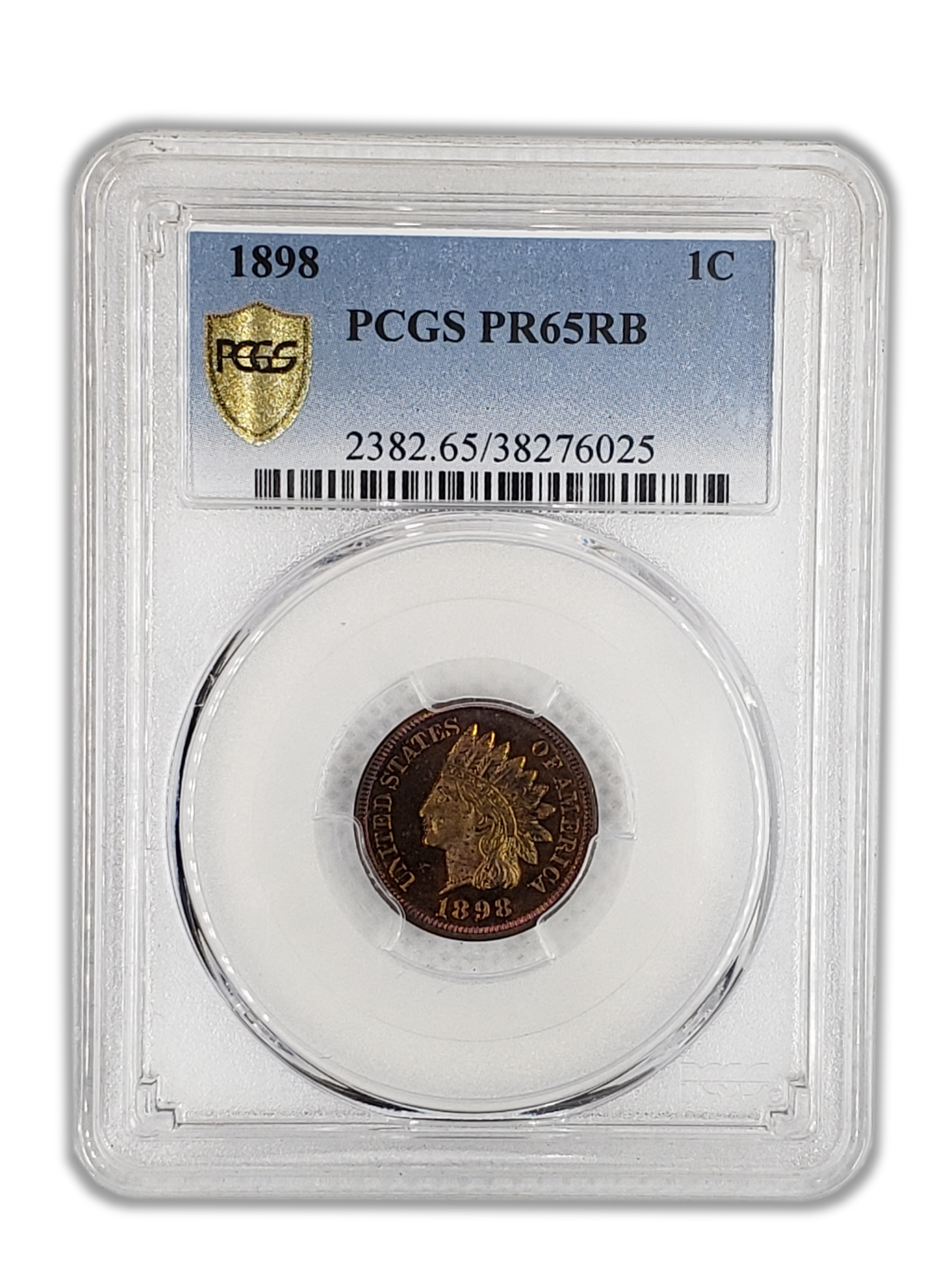 1898 Indian Cent Philadelphia Proof - PCGS PR65 RB