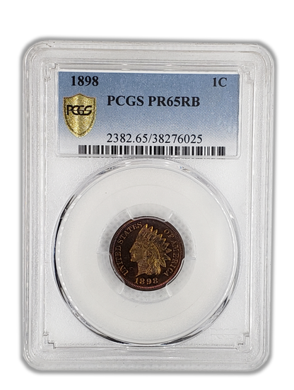 1898 Indian Cent Philadelphia Proof - PCGS PR65 RB