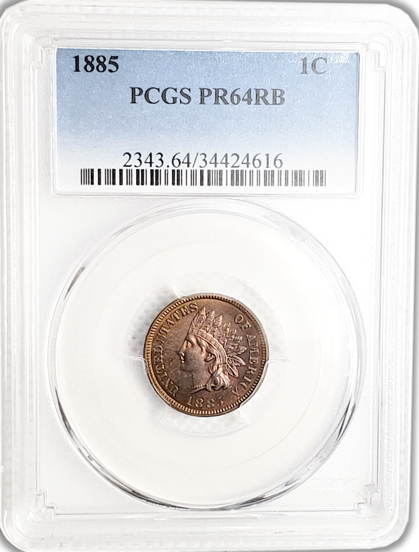 1885 Indian Cent Philadelphia Proof - PCGS PF64 RB