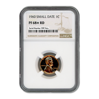 1960 Lincoln Cent - Small Date - NGC PF68 Star RD