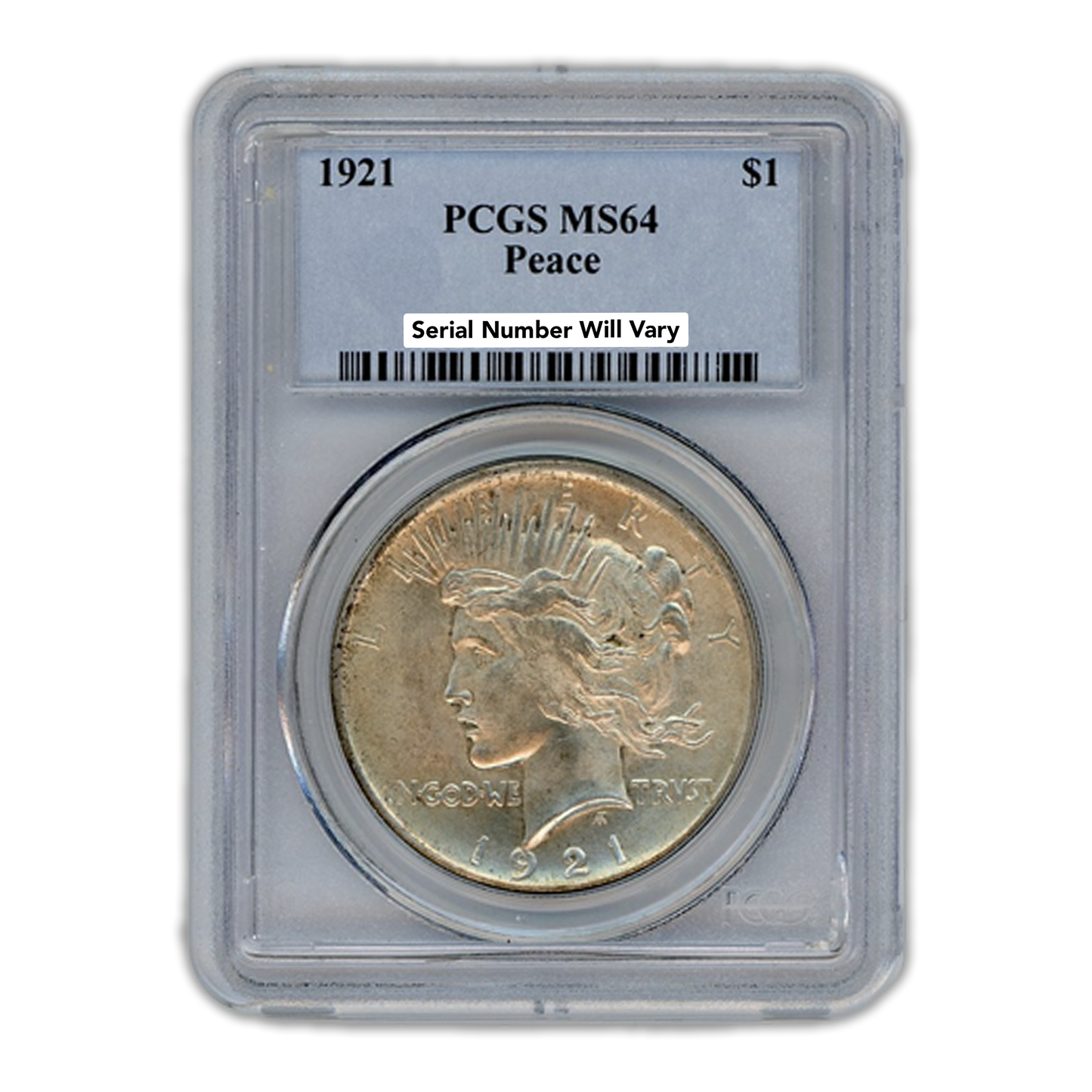 1921 Peace Silver Dollar - PCGS MS64