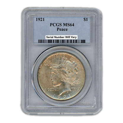 1921 Peace Silver Dollar - PCGS MS64