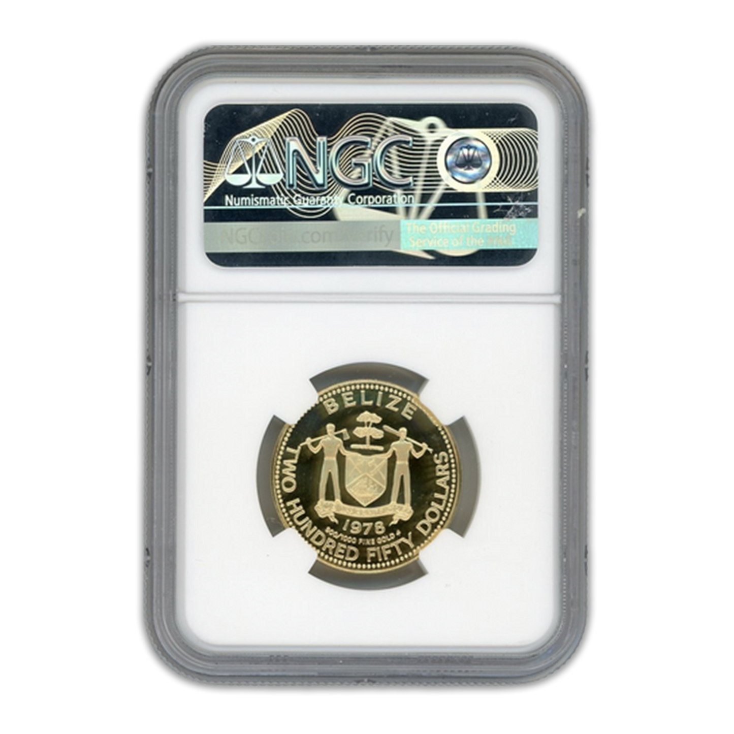 1978FM $250 Belize Jaguar Gold - NGC PF70 Ultra Cameo